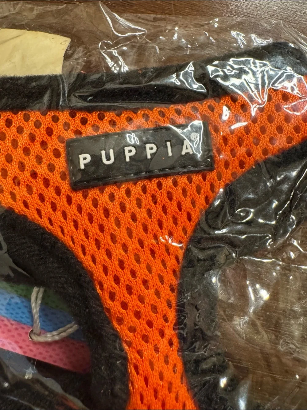 Puppia Orange Mesh Dog Harness - Bright Orange Support Vest XS